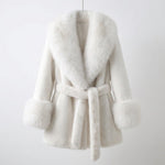 Cozy Belted Faux Fur Mid-Length Coat