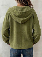 Casual Corduroy Hooded Jacket