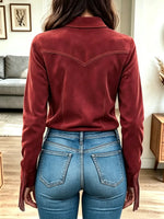 Retro Western Fringe Art Casual Stylish Long Sleeve Suede Coat